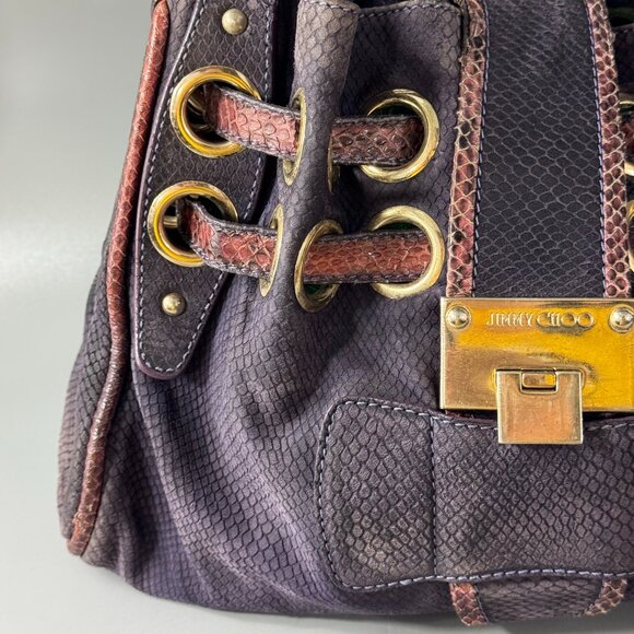 Authentic Vintage Jmmy Choo Ramona Embossed Snake Skin Purse - Picture 2 of 14